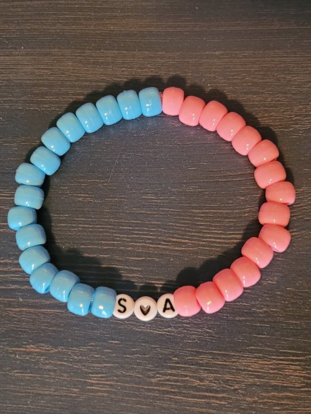 Disney Stitch and Angel bead bracelet (initials)